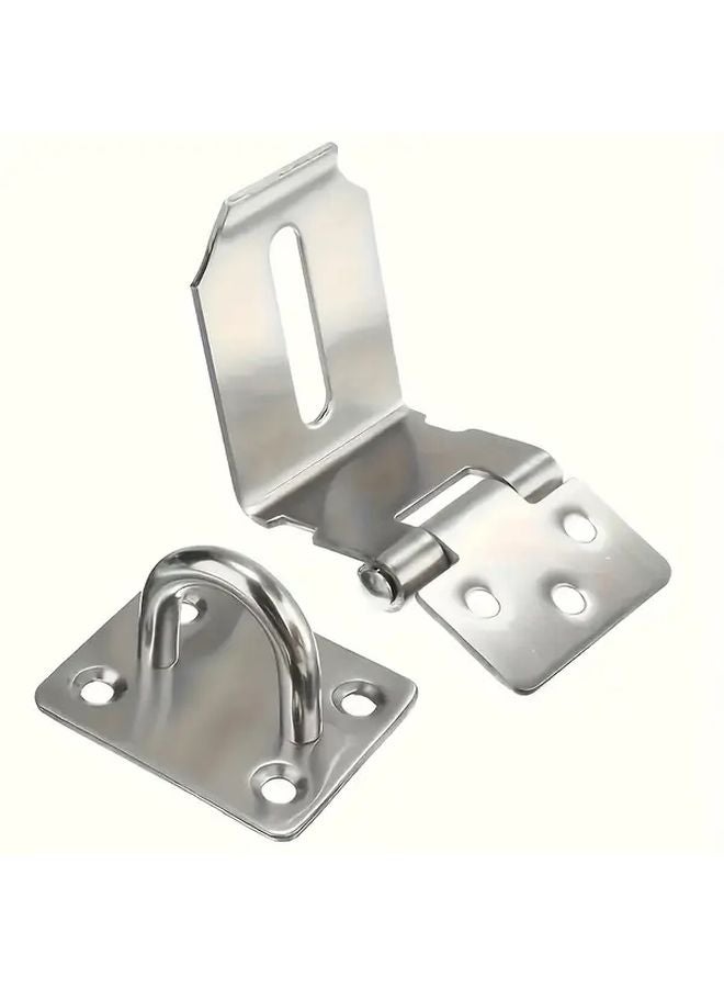 90 Degree Stainless Steel Lock Set Right Angle Latch Kit For Sliding Doors Gates - Image 1