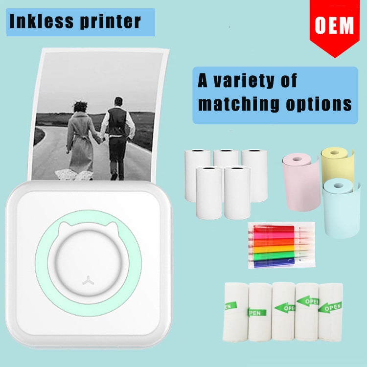 Mini Portable Thermal Printer Small Bluetooth Wireless Po Label Paste Wrong Question Flap Pocket Pants Printer - Image 2