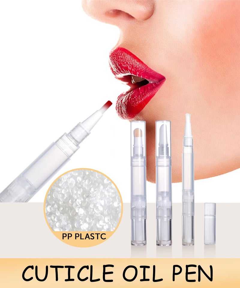 uadbau 6 Pcs 3ml Empty Cuticle Oil Pen with 4 Pcs Transfer Pipettes - Transparent Nail Oil Twist Pens with Brush Tip for Nail Oil, Eyelash Growth Liquid, Cosmetic Lip Gloss Container Applicators - Image 5