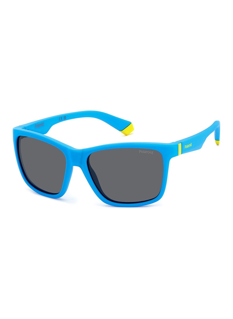 Polaroid Kids Unisex Polarized Rectangular Sunglasses - Pld 8057/S Blue Millimeter - Lens Size: 50 Mm  - Image 1