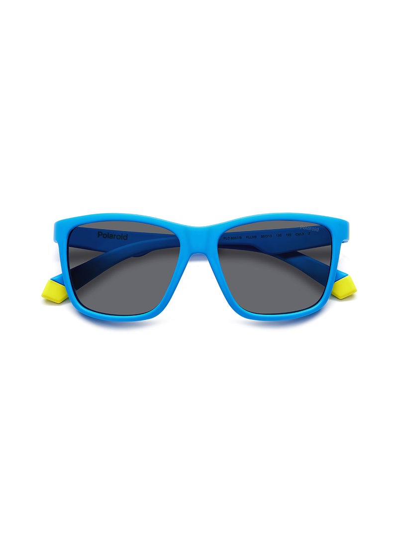 Polaroid Kids Unisex Polarized Rectangular Sunglasses - Pld 8057/S Blue Millimeter - Lens Size: 50 Mm  - Image 4