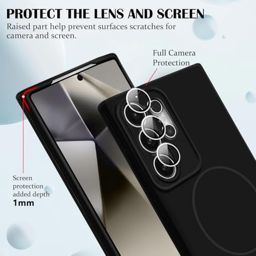 mobistyle Magnetic Silicone Back Cover for Samsung Galaxy S25 Ultra 6.9-Inch, Compatible with Mag-Safe, Silky Soft Touch, Shock Absorbing Phone Cover with Camera Lens Protection (Pink) - Image 2