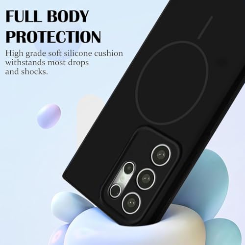 mobistyle Magnetic Silicone Back Cover for Samsung Galaxy S25 Ultra 6.9-Inch, Compatible with Mag-Safe, Silky Soft Touch, Shock Absorbing Phone Cover with Camera Lens Protection (Pink) - Image 4
