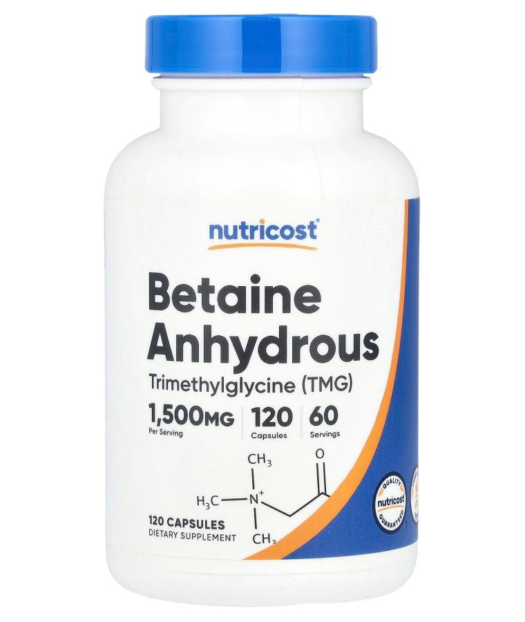 Betaine Anhydrous 120 Capsules (750 mg per Capsule)