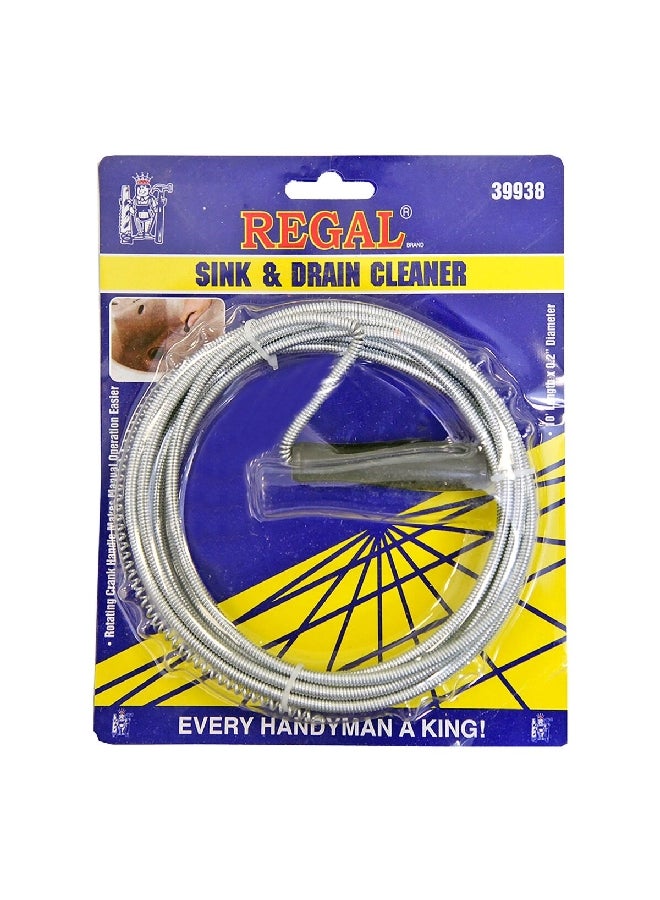 Regal Steel Flexible Sink and Drain Cleaner Silver and Black 0.2 Inch x 10ft 39938