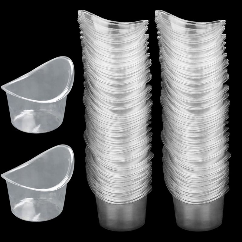 FRIGIIRE FRIGIIRE 100pieces 5ml Eye Wash Cup Plastic Eye Flush Cleaning Cups Portable Disposable Measuring Cup  - Image 1