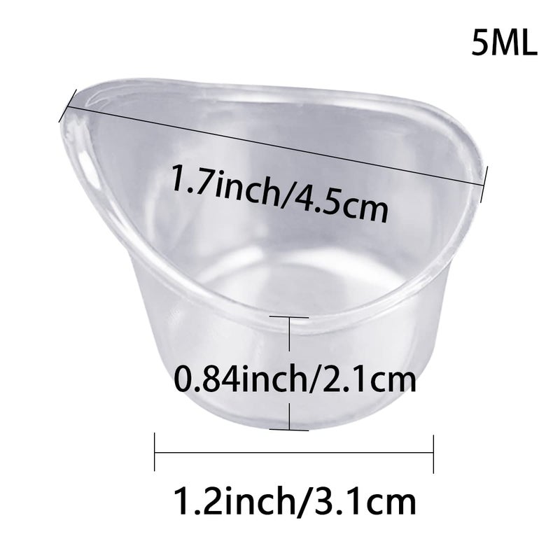 FRIGIIRE FRIGIIRE 100pieces 5ml Eye Wash Cup Plastic Eye Flush Cleaning Cups Portable Disposable Measuring Cup  - Image 2
