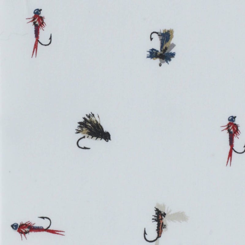 Eddie Bauer - Queen Sheets  Cotton Percale Bedding Set  Crisp & Cool Home Decor (Fishing Flies White  Queen) - Image 3