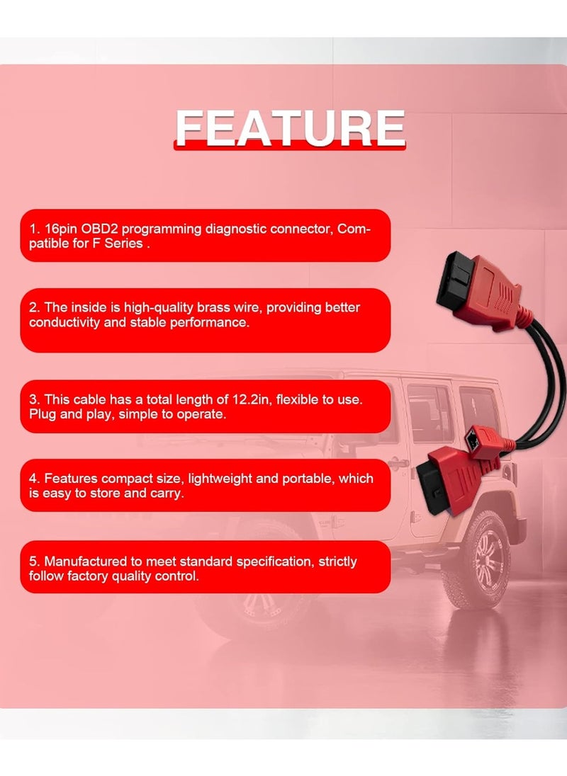 Generic Programming Adapter for BMW F Series Car Obd2 Ethernet Cable Connector fit for Bmw Autel Maxisys Pro MS908 Ms908P Scanner Diagnostic Tool Gateway 16Pin Enet Obd2 RJ45 Cable  - Image 3