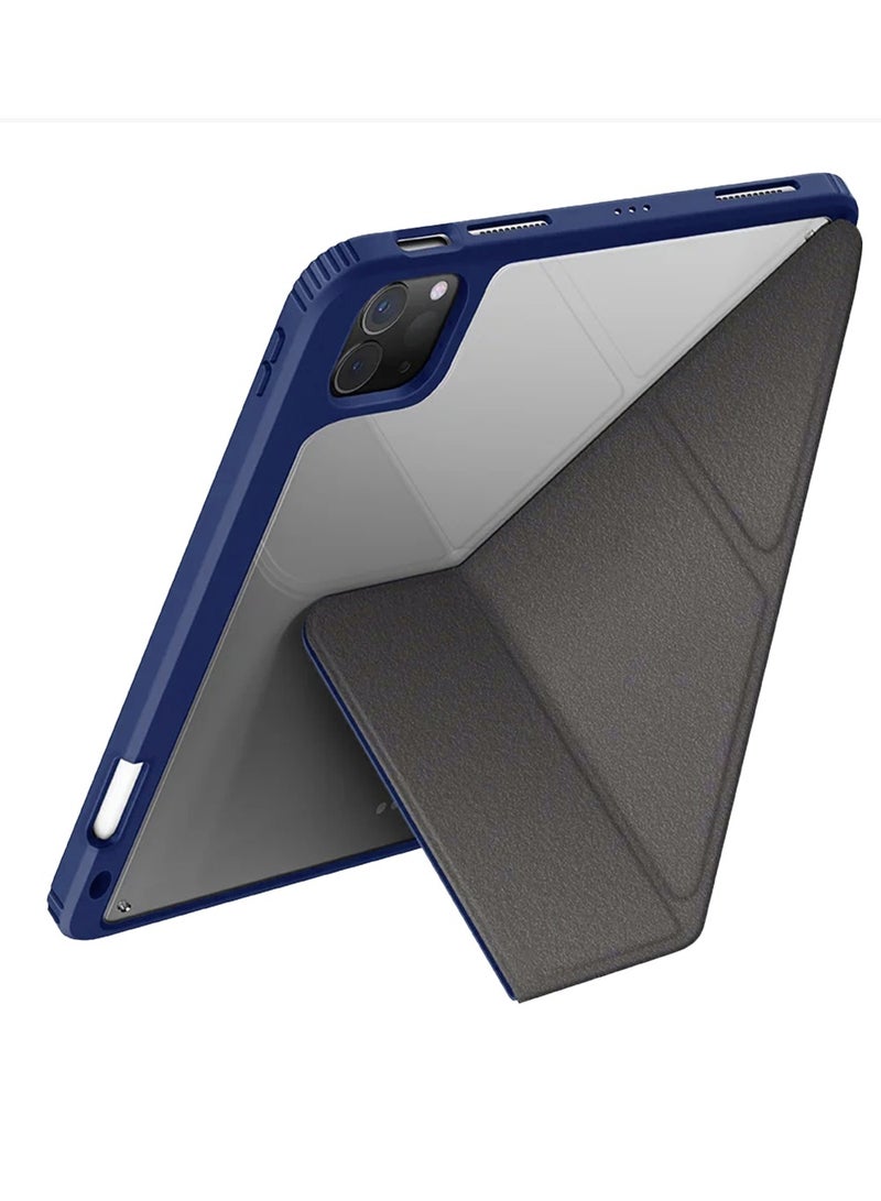 Uniq iPad Pro 11 inches Cover for (2021) and (2022) Model with Built in Stand, UNIQ Moven Case - Slate Blue Blue - Image 2