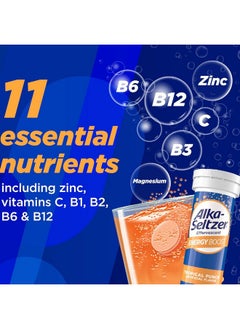 Alka-Seltzer Alka-Seltzer Energy Boost: Caffeine & Guarana, B Vitamins, Supports Mental Alertness and Physical Energy, Daily Energy Supplement, Fizzy Tablets, Sugar-Free, Light Tropical Punch Flavor, 30ct  - Image 2