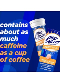 Alka-Seltzer Alka-Seltzer Energy Boost: Caffeine & Guarana, B Vitamins, Supports Mental Alertness and Physical Energy, Daily Energy Supplement, Fizzy Tablets, Sugar-Free, Light Tropical Punch Flavor, 30ct  - Image 1
