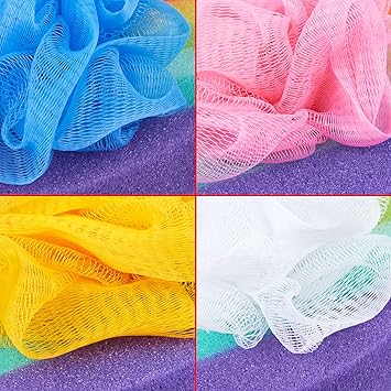 BRUBAKER Set of 4 Bath Sponge Shower Sponge Rainbow Fish Soap Sponge 09 oz 25 g Bath Sponge for Children and Adults Gentle Exfoliating Sponge Wash Sponge Colourful incl Gift Box - Image 3