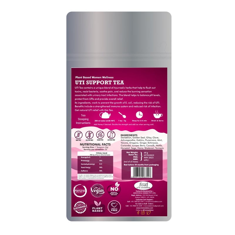 INNOVEDA UTI Tea (1 Month Pack, 30 Tea Cups - Helps with Urinary Tract Infections - Image 5
