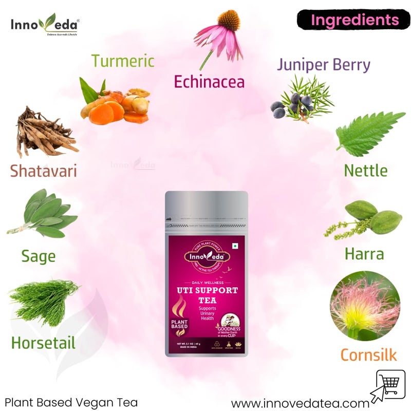 INNOVEDA UTI Tea (1 Month Pack, 30 Tea Cups - Helps with Urinary Tract Infections - Image 3