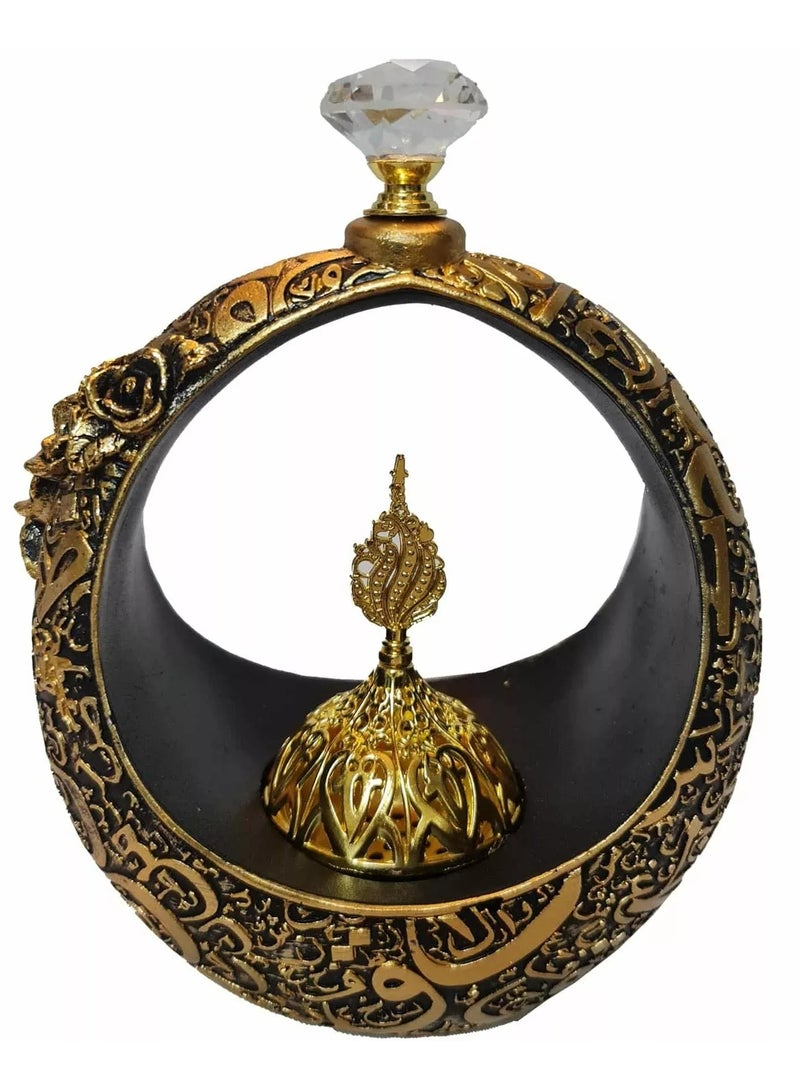 Burner Ceramic Incense Burner Mabkhara – Stylish Black & Gold Design - Image 5
