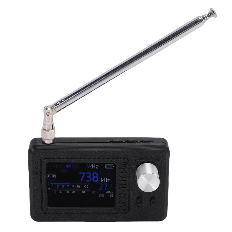 راديو جيب محمول بشاشة IPS LCD مقاس 2.0 بوصة، نطاق FM/LW/MW/SW من 65 ميجاهرتز إلى 27000 كيلوهرتز - Image 2