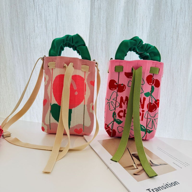 Trendy Tulip Flower Woven Crossbody Bag for Women - Image 2