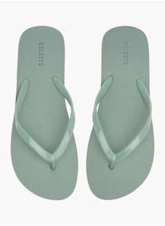 Celeste Womens Textured Slip-On Thong Slippers  - Image 2