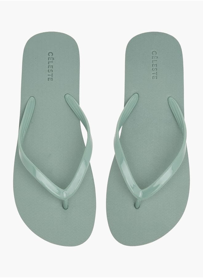 Celeste - Womens Textured Slip-On Thong Slippers - Image 1