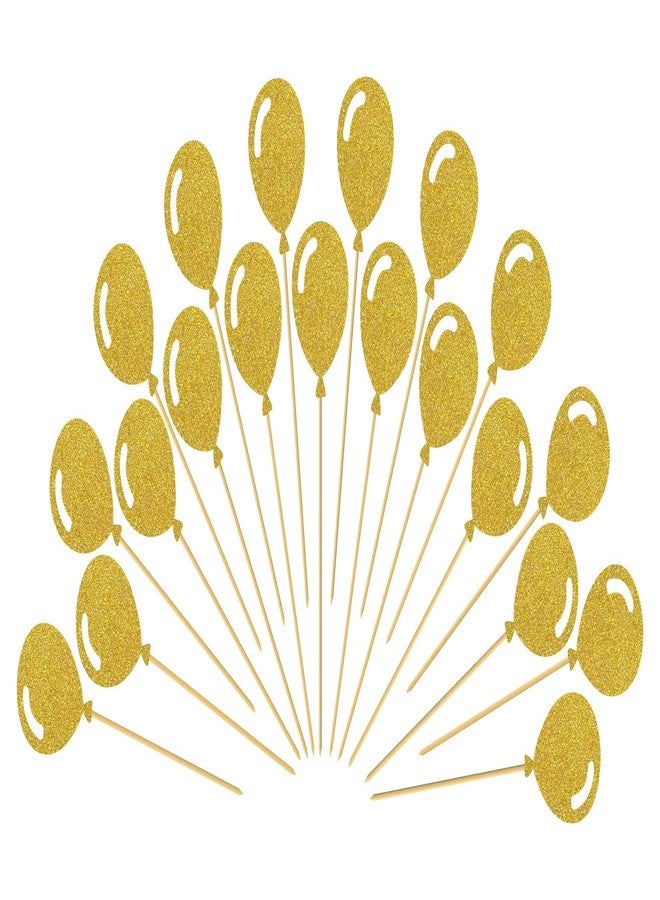 SVM CRAFT® Balloons cup cake toppers, birthday cake topper, baby shower cake topper, anniversary cup cake topper -Pack of 20 - Image 1