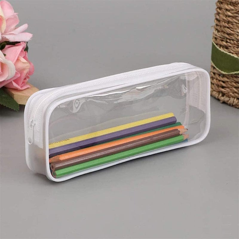 4 PCS Clear Pencil Bag Set - Versatile Zipper Pouch for Stationery and Cosmetics - Image 5