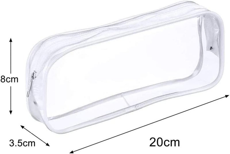 4 PCS Clear Pencil Bag Set - Versatile Zipper Pouch for Stationery and Cosmetics - Image 3