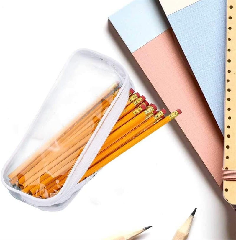 4 PCS Clear Pencil Bag Set - Versatile Zipper Pouch for Stationery and Cosmetics - Image 2