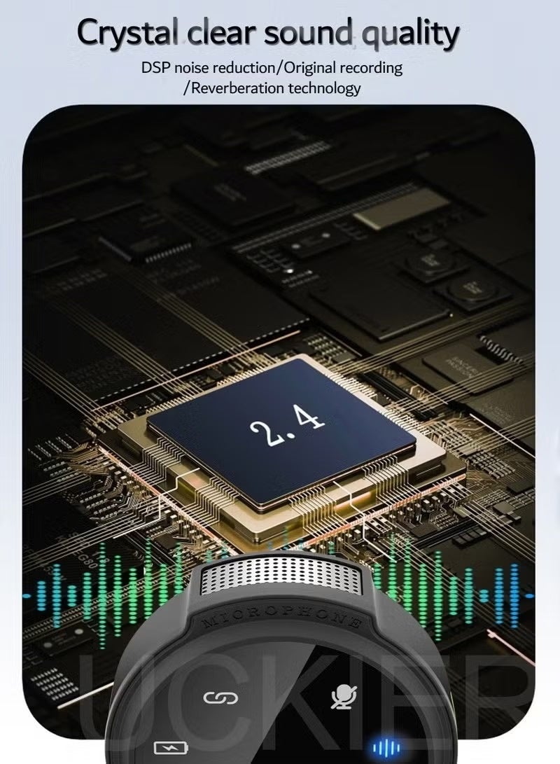 كوراكس ميكروفون لافاليير مغناطيسي لأجهزة iPhone/Android، يزن 8 جرام فقط، ميكروفون صغير مع وظيفة تقليل الضوضاء، مع Lightning/USB C (2 TX+1 RX+حافظة شحن) بطارية 18 ساعة مناسب لتسجيل الفيديو والمقابلات ومدونات الفيديو ويوتيوب - Image 5