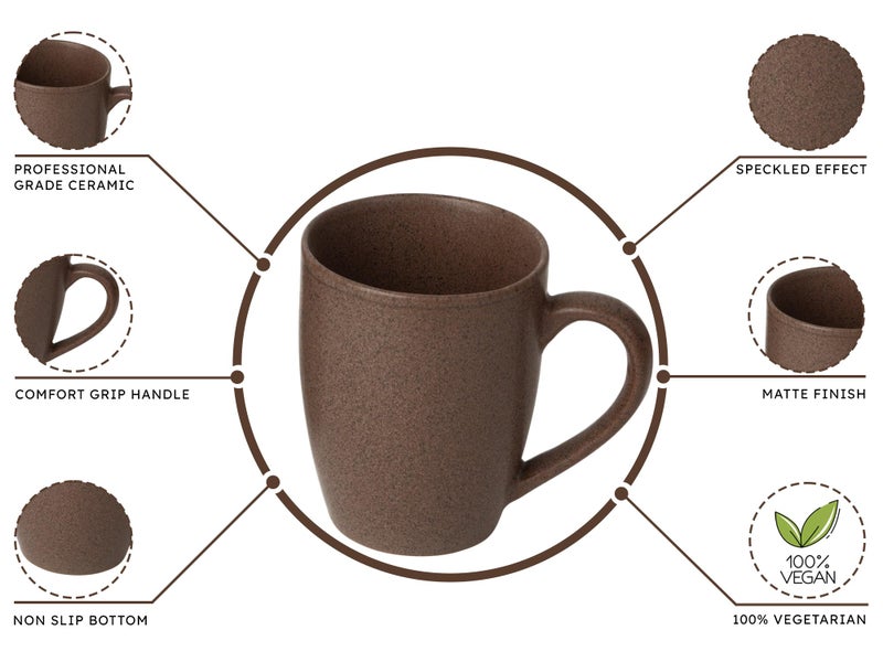 Bodhi House Handcrafted Ceramic Coffee Mug Set of 6 Pieces (300 Ml), Stoneware Tea Cup, Microwave Safe Medium Milk Mug, Matte Finish, Ideal for Daily use, Casual Gatherings and Gifting, Multicolor - Image 5