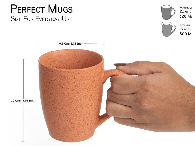 Bodhi House Handcrafted Ceramic Coffee Mug Set of 6 Pieces (300 Ml), Stoneware Tea Cup, Microwave Safe Medium Milk Mug, Matte Finish, Ideal for Daily use, Casual Gatherings and Gifting, Multicolor - Image 3