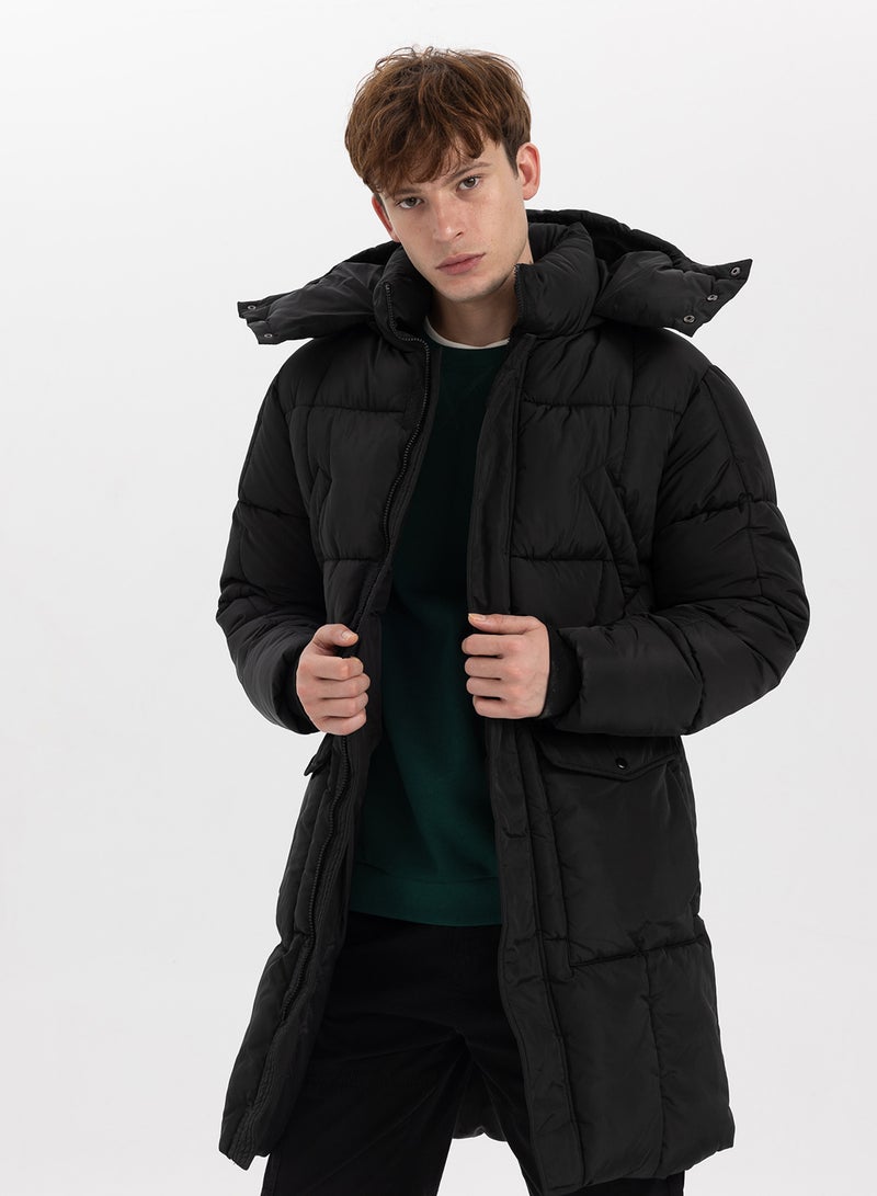 DeFacto Water-Repellent Hooded Parka Jacket  - Image 1