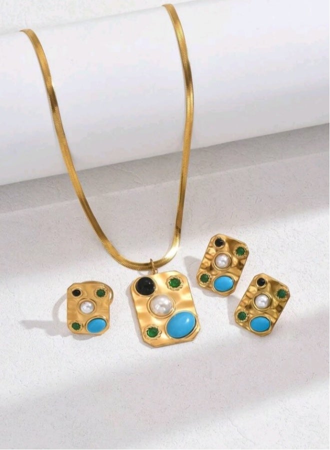 Luxury Stainless Steel Jewellery Set For Women - Image 2