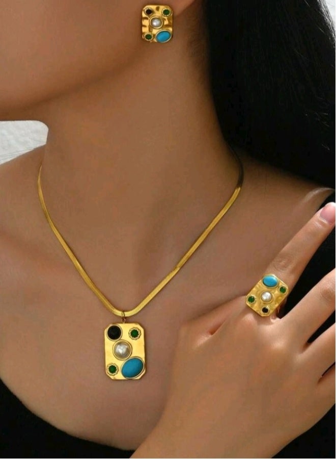 Luxury Stainless Steel Jewellery Set For Women - Image 3
