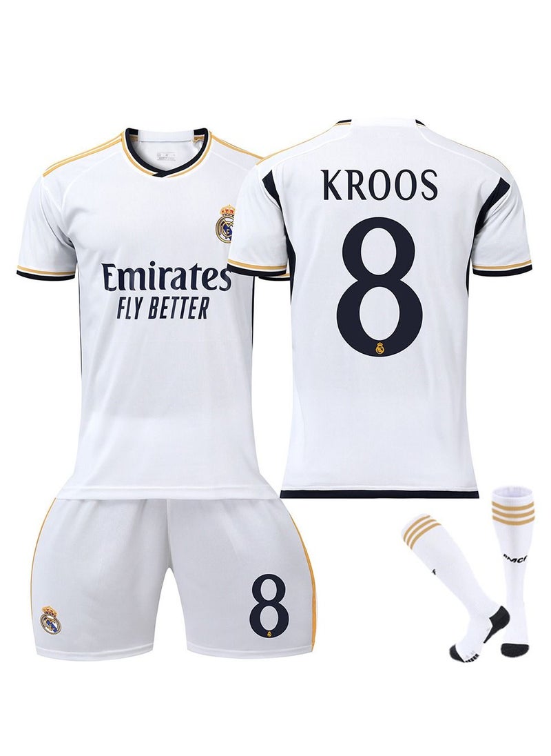 3-piece set of Real Madrid's No. 8 new football jerseys