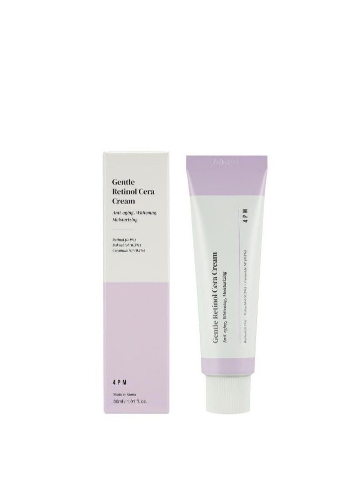 4PM Gentle Retinol Cera Cream (1.01 fl. oz), Vitamin A, Acne Busting, Wrinkle Reduction, for Glass Skin Renewal, Korean Skincare, Made by SEOUL4PM - Image 1