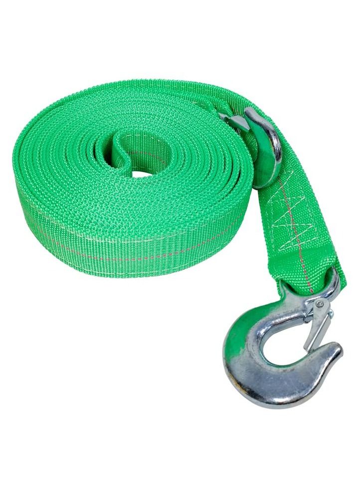 Generic KENAN Green TR10000 Car Tow Rope 6 meter 10 Ton Tow Rope with 2 Tow Rope Hooks Heavy Duty Towing Belt  - Image 1