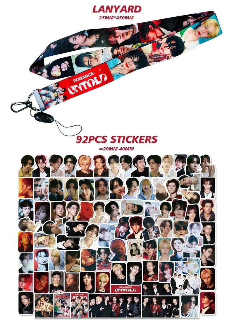 EHOME ENHYPEN New Album ROMANCE : UNTOLD Gift Box Set With Lomo Cards, Acrylic Stand, Hand Account Tape, Lanyard, Stickers, Photo Card  - Image 5