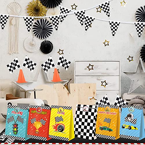 BQK Race Car Gift Bags 24 Pcs Race Car Party Supplies for Boys Race Car Party Favors Cars Theme Birthday Party Decorations Car Goody Bags Racing Birthday Party Supplies - Image 5