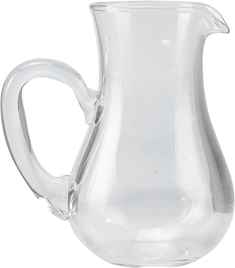 ACKEIVTO Glass Creamer Pitcher, 4 oz Mini Milk Pourer with Handle, Clear (1) - Image 2
