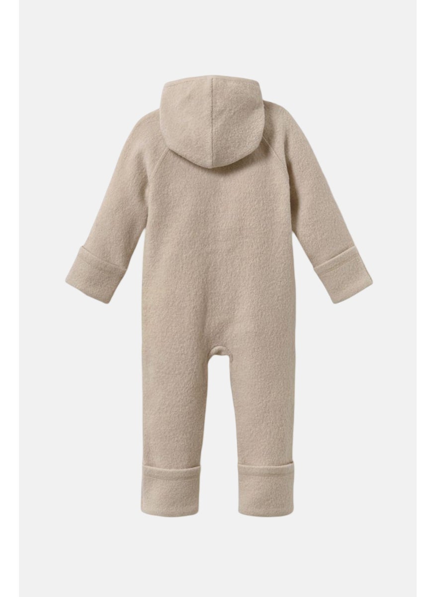 Tchibo Toddlers Boy Plain Long Sleeve Overall, Beige  - Image 3