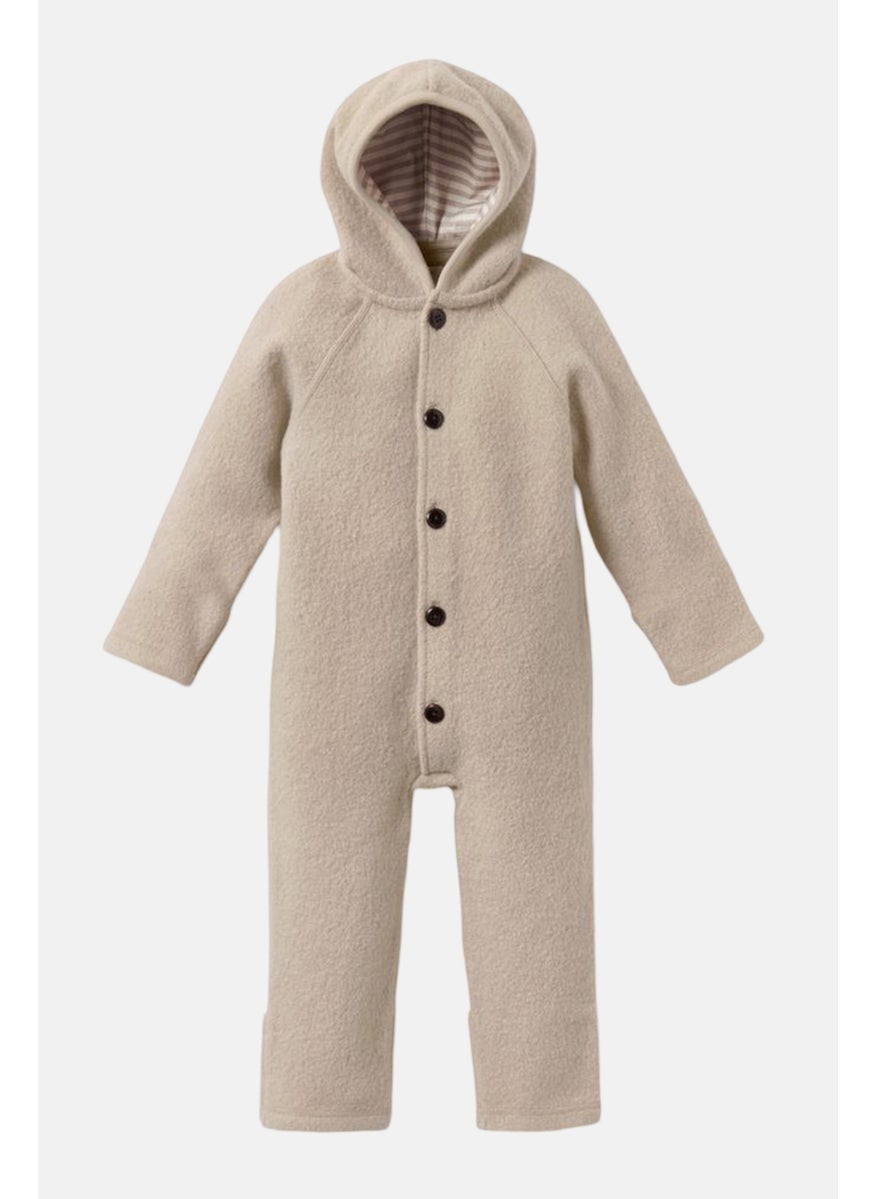 Tchibo Toddlers Boy Plain Long Sleeve Overall, Beige  - Image 2