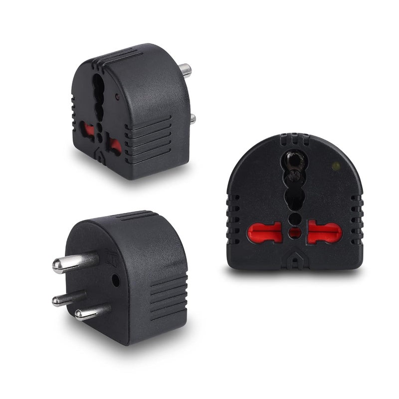 MX MX 3 Pin Universal Conversion Plug Converts Power 5 AMP to 15 AMP Plug Flame Retardant Body Material with Child Safety Shutter LED Indicator Travel Adaptor Multi Use Socket Connector  - Image 1