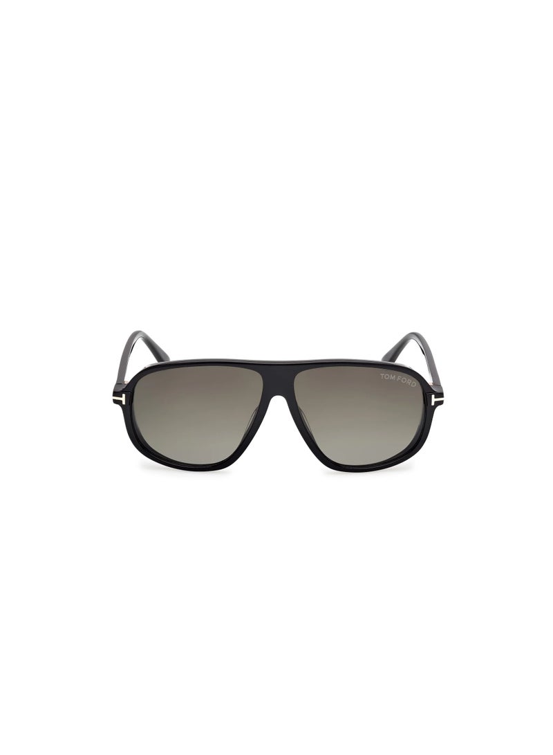 توم فورد نظارات شمسية رجالية من توم فورد، طراز Guillaume FT1208 01B، بإطار كامل، بتصميم طيار. - Image 2