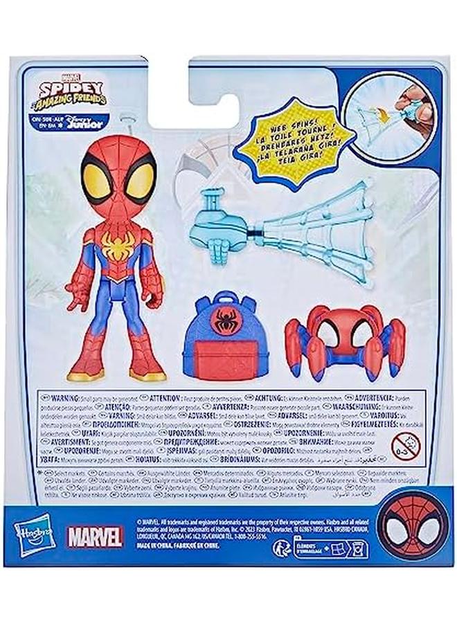 سبايدي اند هيز اميزينج فريندز مجسم شخصية مارفل ويب سبينرز سبايدي مع ملحقات ألعاب دوارة على شبكة الإنترنت للأطفال من سن 3 سنوات فما فوق - Image 3