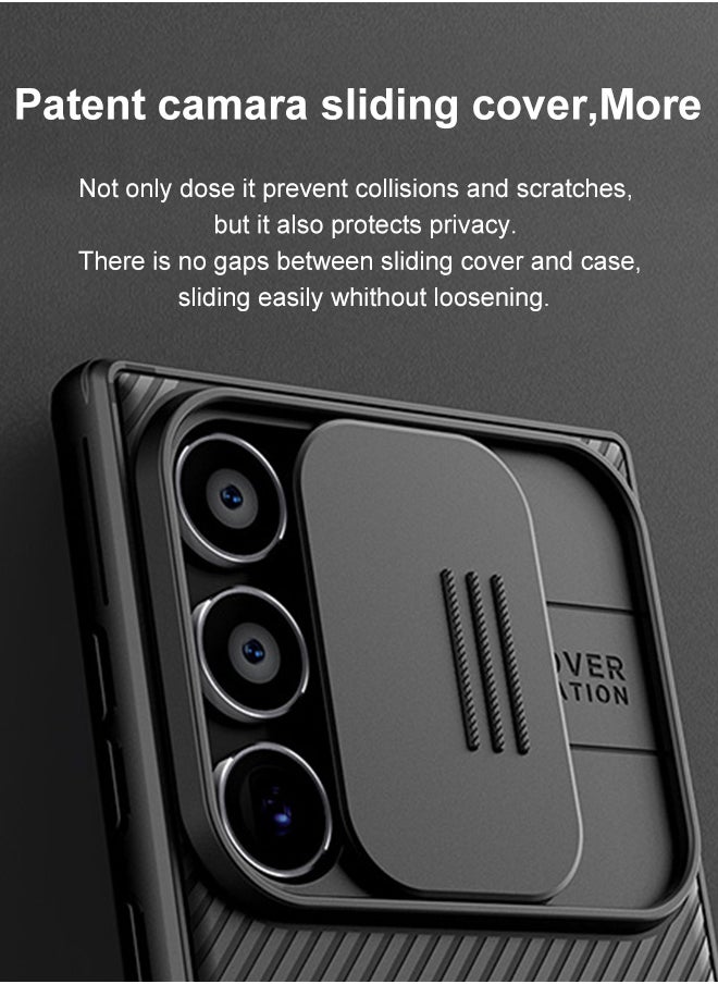 Nillkin Galaxy S24 Ultra Case with Slide Camera Cover and Lens Protector Anti Fingerprint Protective Phone Cover Hard PC and TPU Black  - Image 3
