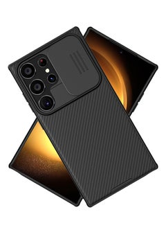 Nillkin Galaxy S24 Ultra Case with Slide Camera Cover and Lens Protector Anti Fingerprint Protective Phone Cover Hard PC and TPU Black  - Image 1