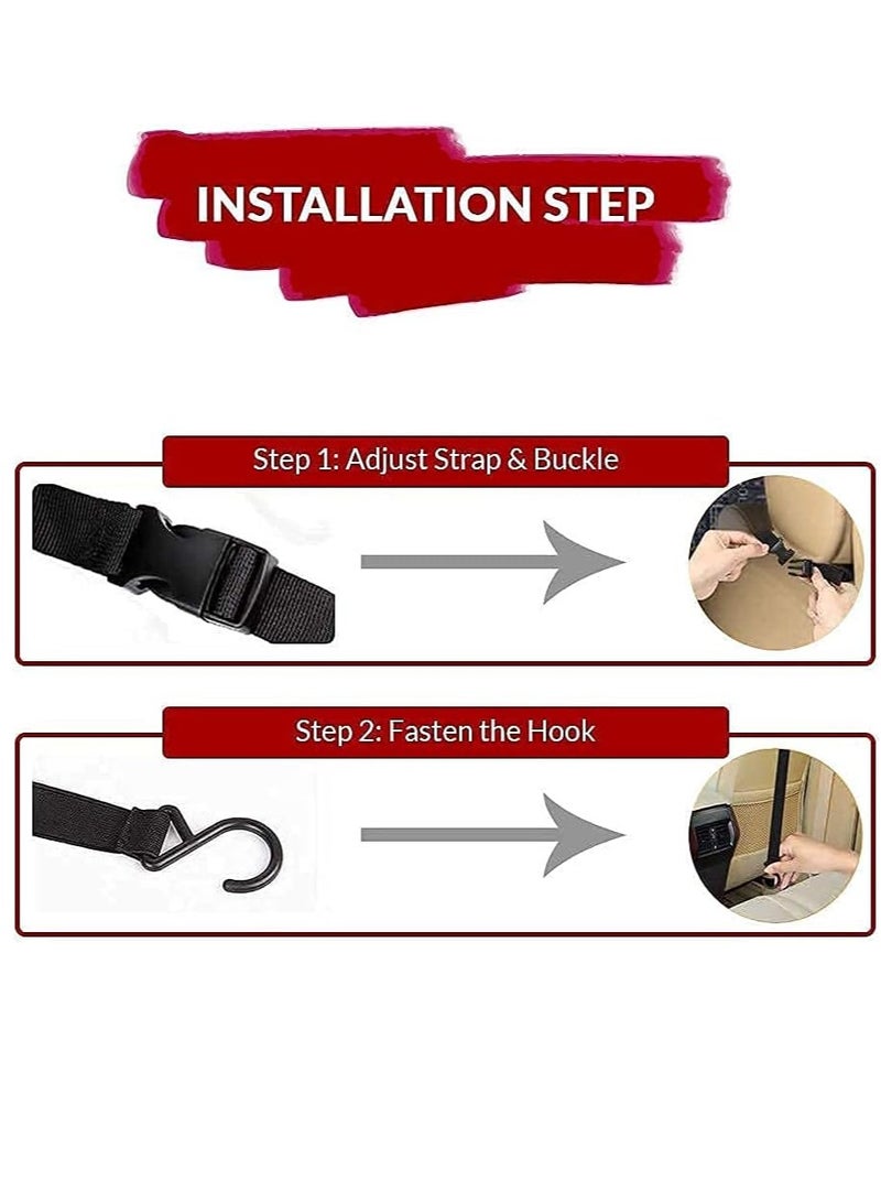 MJZ Car Trash Can with Lid, Foldable Car Trash Bag Automotive Garbage Can, Vehicle Chair Back Waterproof Trash Bin Container for Car with Storage Pockets for Car & SUV & Truck - Image 4