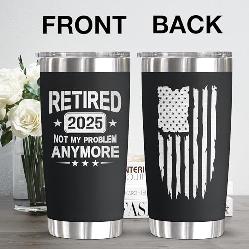 TinhCD Store Retirement Gifts for Men Women 2025, Teacher, Coworkers Leaving, Funny, Happy Retirement, Goodbye Gift, Farewell Gifts For Coworkers, 20oz Coffee Tumbler - Image 2