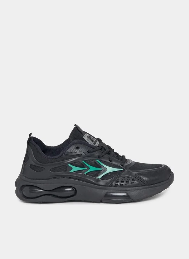 Styli Active Textured Lace Up Air Cushion Chunky Sole Sneakers